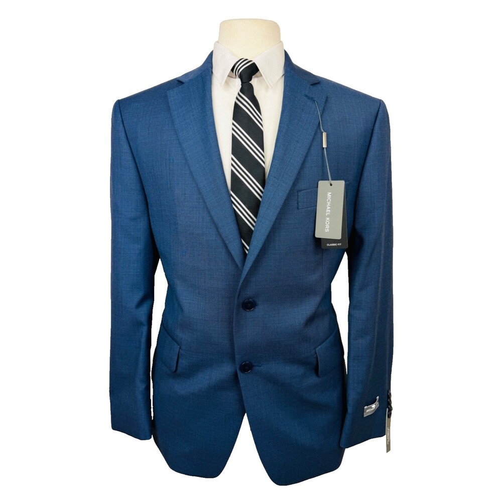 $480 NEW MICHAEL KORS MENS 42S LIGHT BLUE WOOL BLAZER SPORT COAT SUIT JACKET